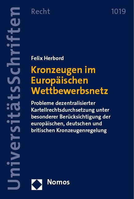 Produktbild: Kronzeugen im Europ&auml;ischen Wettbewerbsnetz