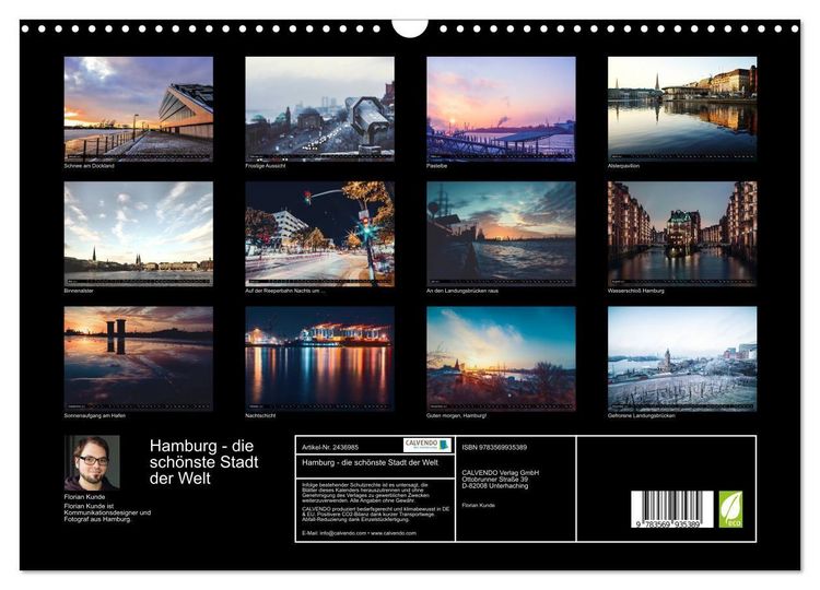 Produktbild: Hamburg - die sch&ouml;nste Stadt der Welt (Wandkalender 2027 DIN A3 quer), CALVENDO Monatskalender