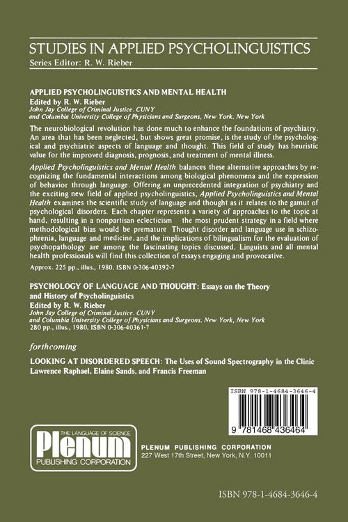Produktbild: Psychology of Language and Thought