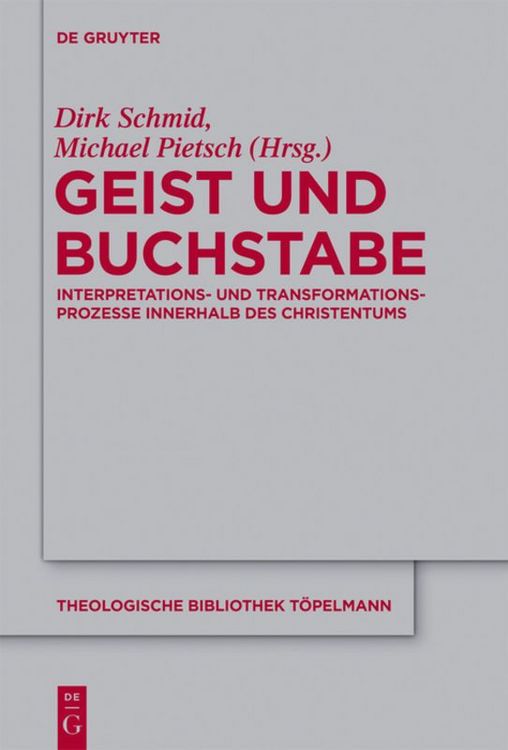Produktbild: Geist und Buchstabe
