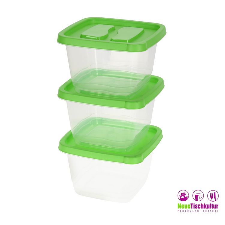 Produktbild: neuetischkultur VORRATSDOSEN SET 3-ER 1360 ML 15,5X15,5X10 CM