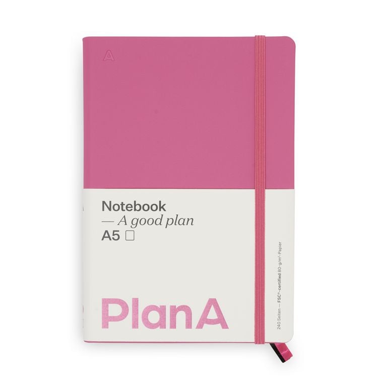 Produktbild: Notizbuch A5 Hardcover Candy Pink Blanko, 240 Seiten