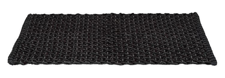 Produktbild: Badteppich Mod. Ecoli, schwarz-anthrazit, Polyester/Baumwolle, 50x80 cm, rutschfest beschichtet,