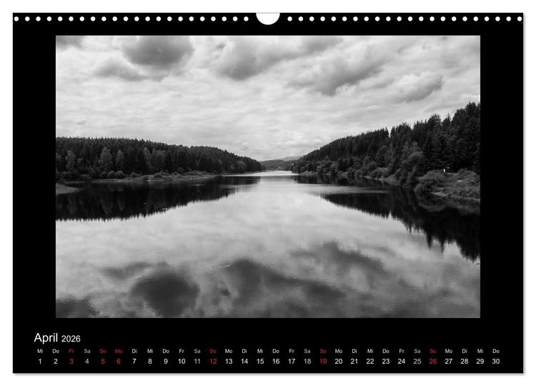Produktbild: Harz-Bilder in monochrome (Wandkalender 2026 DIN A3 quer), CALVENDO Monatskalender