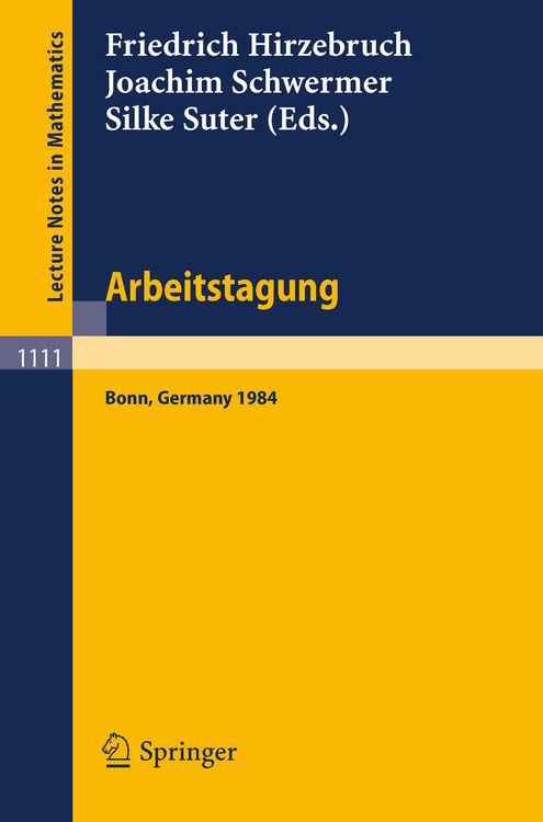 Produktbild: Arbeitstagung Bonn 1984