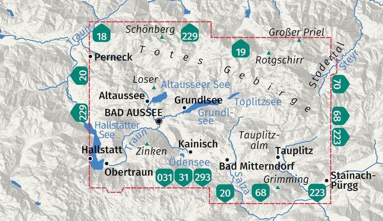 Produktbild: KOMPASS Wanderkarte 039 Ausseerland, Totes Gebirge 1:25.000