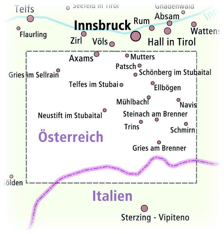 Produktbild: Publicpress Rad- und Wanderkarte Stubaier Alpen, Stubaital, Wipptal 1:35.000