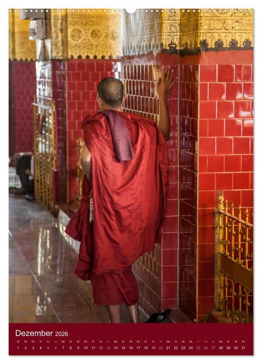Produktbild: MYANMAR SPIRITUELL 2026 (hochwertiger Premium Wandkalender 2026 DIN A2 hoch), Kunstdruck in Hochglanz