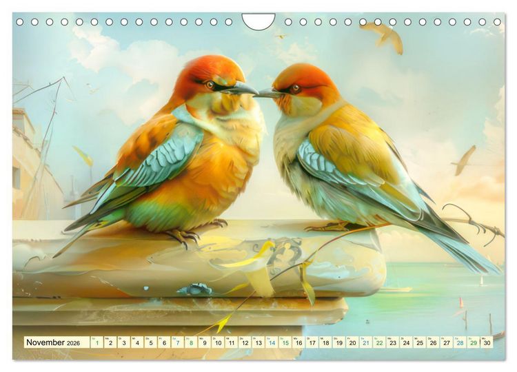 Produktbild: Farbenfrohe Fantasiev&ouml;gel (Wandkalender 2026 DIN A4 quer), CALVENDO Monatskalender
