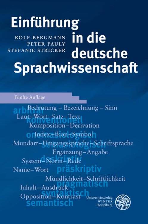 Produktbild: Einf&uuml;hrung in die deutsche Sprachwissenschaft