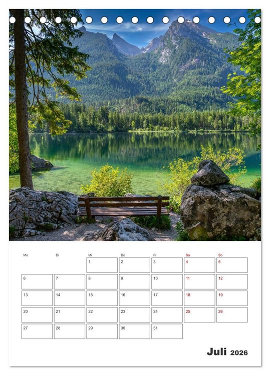Produktbild: Oberbayerische Alpen (Tischkalender 2026 DIN A5 hoch), CALVENDO Monatskalender