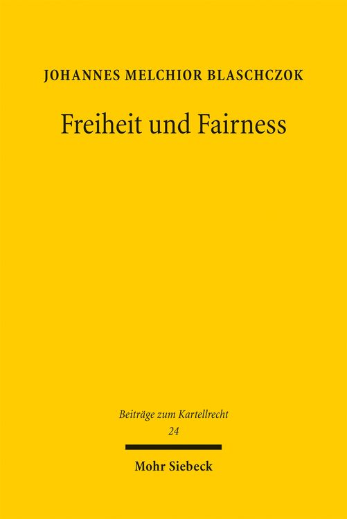 Produktbild: Blaschczok, J: Freiheit und Fairness