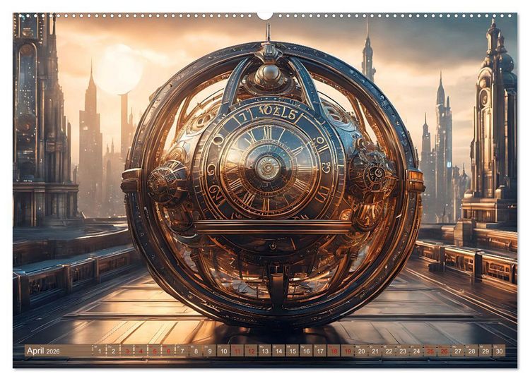 Produktbild: Steampunk Maschinenwelt (Wandkalender 2026 DIN A2 quer), CALVENDO Monatskalender