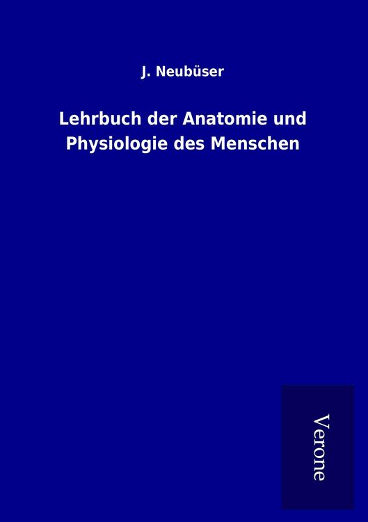 Produktbild: Lehrbuch der Anatomie und Physiologie des Menschen