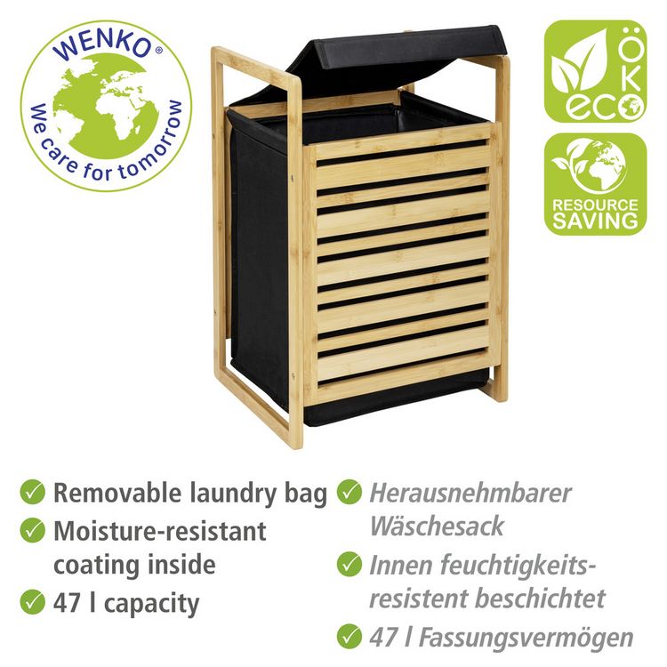 Produktbild: W&auml;schetruhe Mod. Ecori, Bambus, recyceltes Polyester