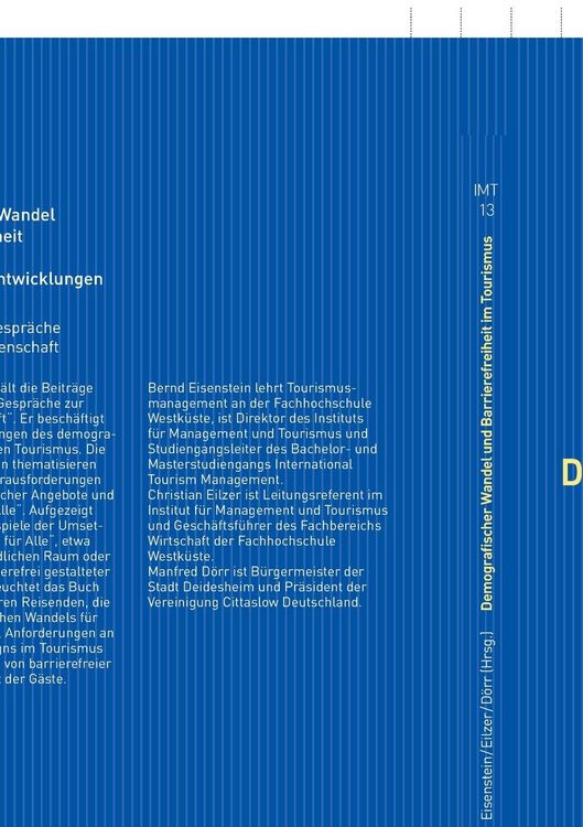 Produktbild: Demografischer Wandel und Barrierefreiheit im Tourismus: Einsichten und Entwicklungen