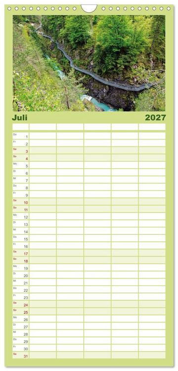 Produktbild: Familienplaner 2027 - MITTENWALD Eine Perle im Oberen Isartal mit 5 Spalten (Wandkalender, 21 x 45 cm) CALVENDO