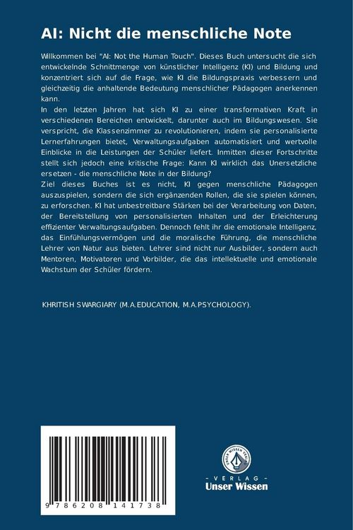Produktbild: AI: Nicht die menschliche Note