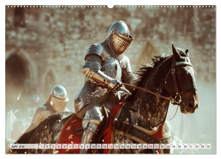 Produktbild: Ritter - Legenden aus Stahl und Ehre (Wandkalender 2026 DIN A2 quer), CALVENDO Monatskalender