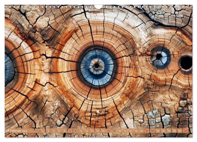Produktbild: Faszination HOLZ - Strukturen (Wandkalender 2026 DIN A3 quer), CALVENDO Monatskalender