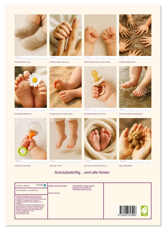 Produktbild: Schutzbed&uuml;rftig ...sind alle Kinder (hochwertiger Premium Wandkalender 2026 DIN A2 hoch), Kunstdruck in Hochglanz