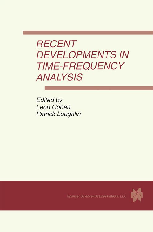 Produktbild: Recent Developments in Time-Frequency Analysis