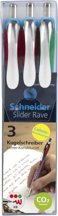 Produktbild: Schneider Kugelschreiber Slider Rave XB, Lehrerkorrekturset