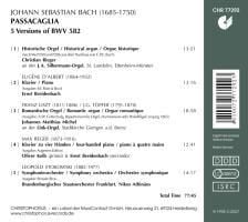Produktbild: Passacaglia: Five Versions of Bach s BWV 582