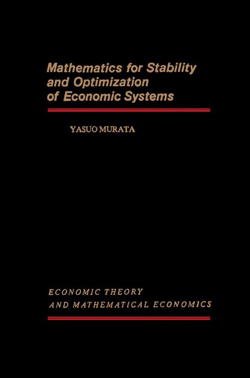 Produktbild: Mathematics for Stability and Optimization of Economic Systems