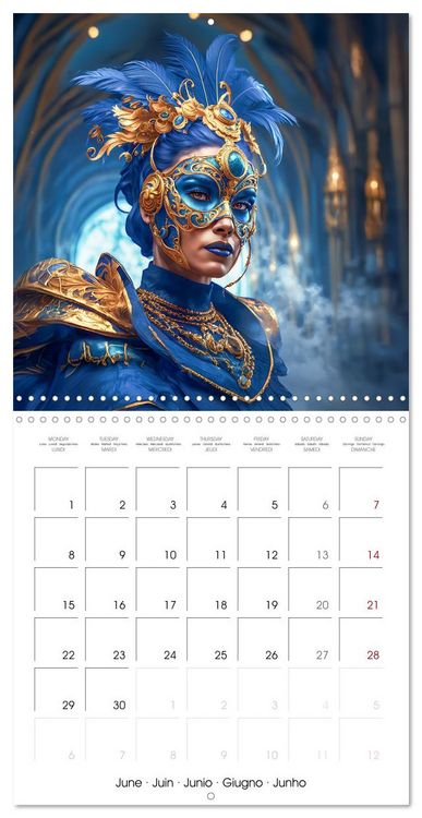 Produktbild: Masks from the realm of fantasy (Wall Calendar 2026 12 &times; 12 Inch) CALVENDO 12 Month Wall Calendar