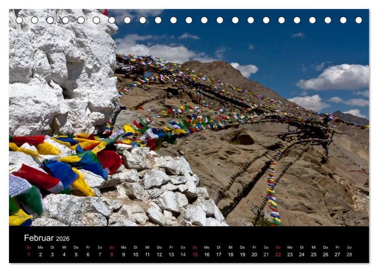 Produktbild: Buddhistische Ch&ouml;rten im Himalaya (Tischkalender 2026 DIN A5 quer), CALVENDO Monatskalender