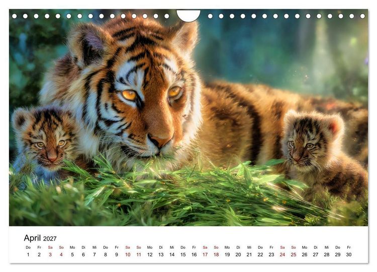 Produktbild: Wild.Edel.Stark. - Im Bann der Tiger (Wandkalender 2027 DIN A4 quer), CALVENDO Monatskalender