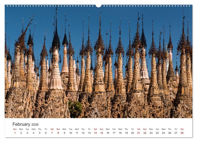Produktbild: Life in Myanmar, Burma (High Quality Premium Wall Calendar 2026 DIN A2 landscape),CALVENDO 12 Month Wall Calendar
