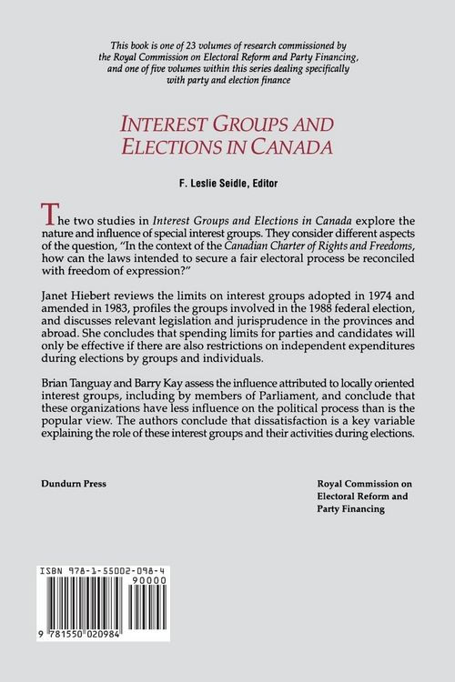 Produktbild: Interest Groups and Elections in Canada