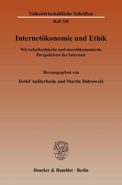 Produktbild: Internet&ouml;konomie und Ethik.