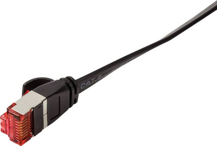 Produktbild: LogiLink CF2063S RJ45 Patchkabel CAT 6 U/FTP 3.00m Schwarz vergoldete Steckkontakte 1St.