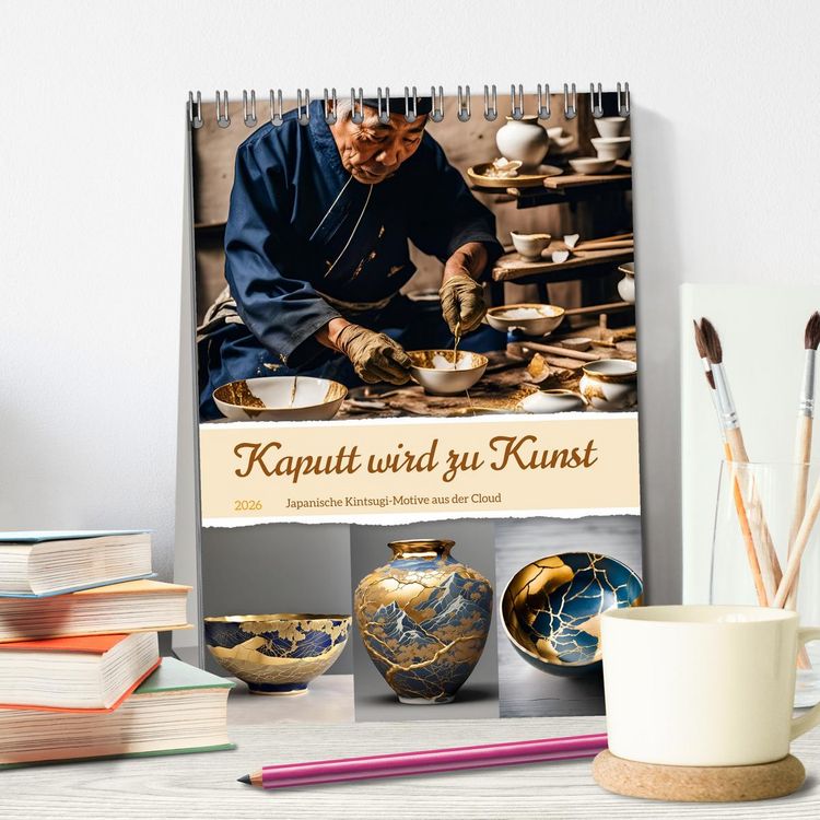 Produktbild: Kaputt wird zu Kunst (Tischkalender 2026 DIN A5 hoch), CALVENDO Monatskalender