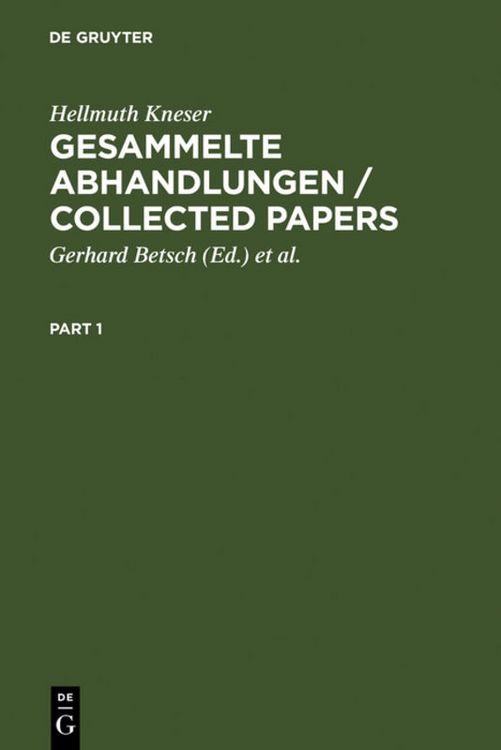 Produktbild: Gesammelte Abhandlungen / Collected Papers