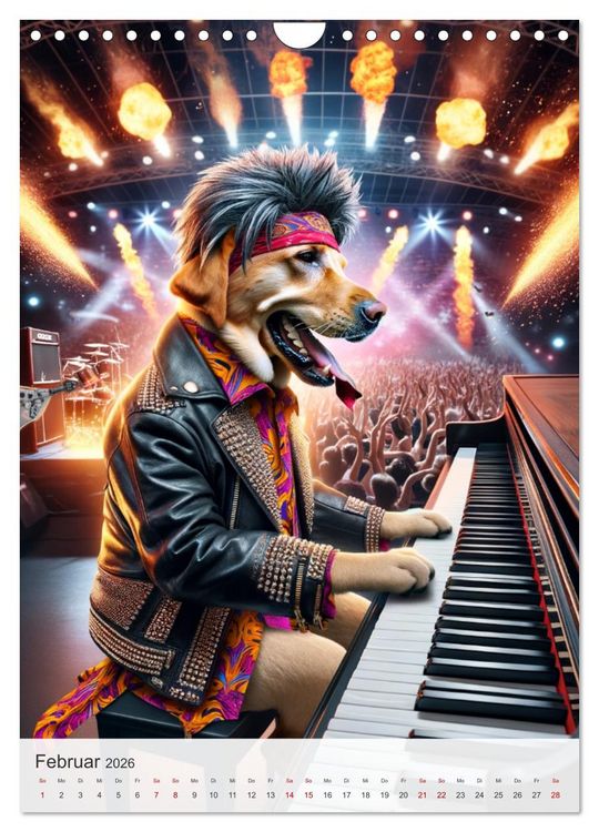 Produktbild: Rockstar Labbi (Wandkalender 2026 DIN A4 hoch), CALVENDO Monatskalender