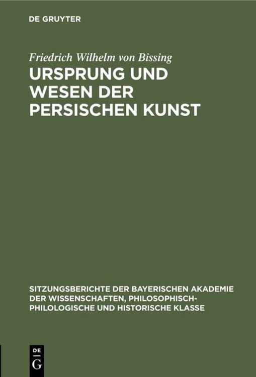 Produktbild: Ursprung und Wesen der persischen Kunst