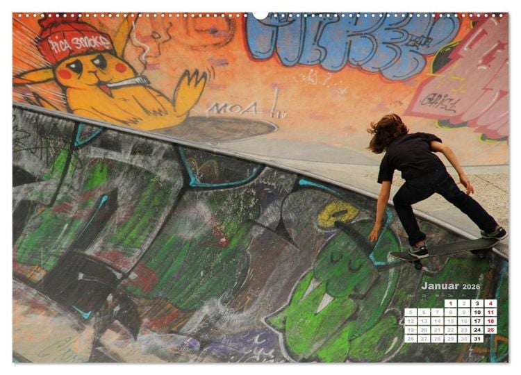 Produktbild: Skater. Skateboarding-Impressionen (hochwertiger Premium Wandkalender 2026 DIN A2 quer), Kunstdruck in Hochglanz