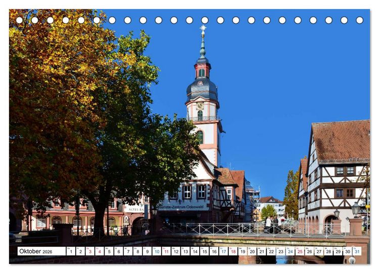 Produktbild: Erbach - Die Odenw&auml;lder Residenzstadt (Tischkalender 2026 DIN A5 quer), CALVENDO Monatskalender