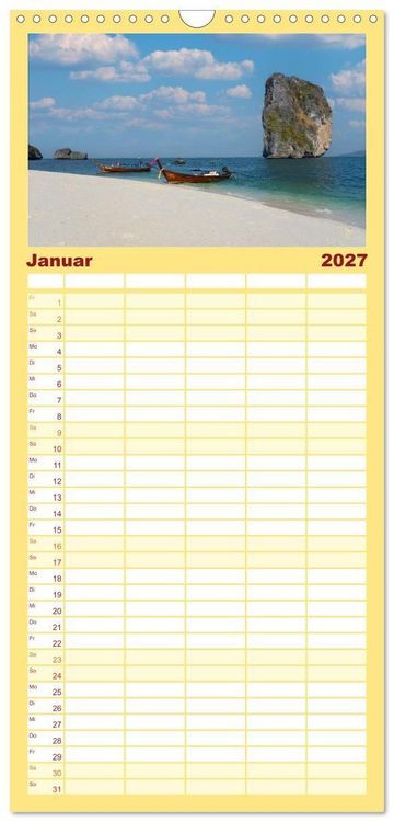 Produktbild: Familienplaner 2027 - Thailand - Die Sch&ouml;nheit Asiens mit 5 Spalten (Wandkalender, 21 x 45 cm) CALVENDO