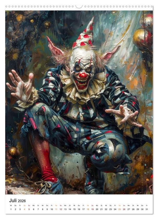 Produktbild: Der Clown (hochwertiger Premium Wandkalender 2026 DIN A2 hoch), Kunstdruck in Hochglanz