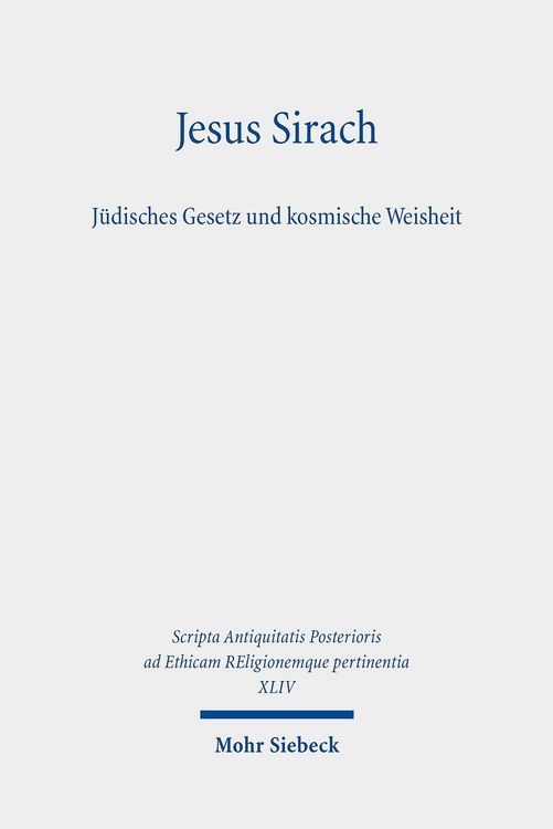 Produktbild: Jesus Sirach, J&uuml;disches Gesetz und kosmische Weisheit