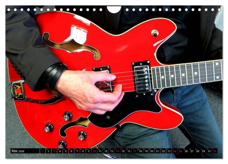 Produktbild: JAZZGITARREN in Szene gesetzt (Wandkalender 2026 DIN A4 quer), CALVENDO Monatskalender