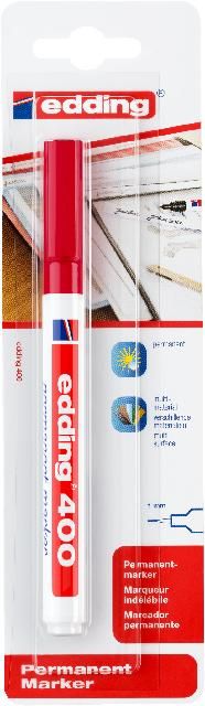 Produktbild: Edding 400 4-400-1-1002 Permanentmarker Rot wasserfest: Ja