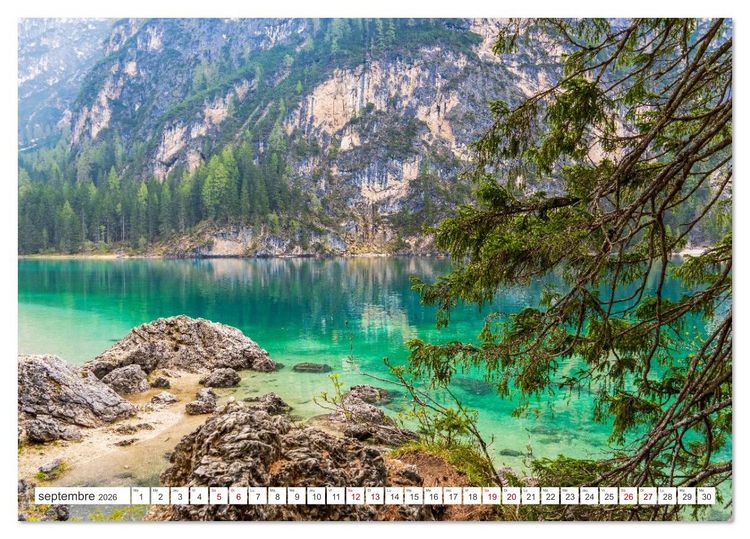 Produktbild: Sites incontournables au Tyrol du Sud (Calendrier de bureau 2026 DIN A5 vertical), CALVENDO calendrier mensuel