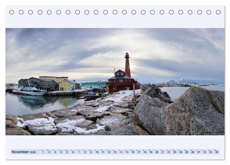 Produktbild: Norwegen Nordland Troms og Finnmark - Panoramen (Tischkalender 2026 DIN A5 quer), CALVENDO Monatskalender