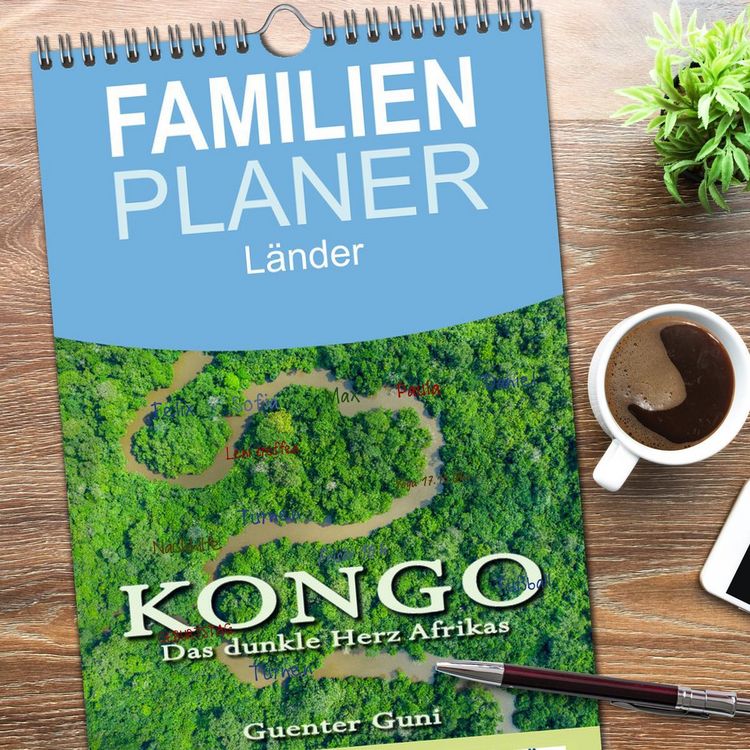 Produktbild: Familienplaner 2026 - KONGO - das dunkle Herz Afrikas mit 5 Spalten (Wandkalender, 21 x 45 cm) CALVENDO
